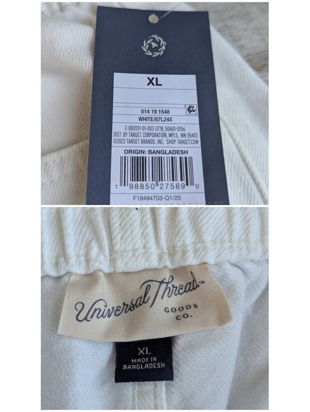 Universal Thread Shorts XL NWT White 36x4 Casual Cotton High Rise New Summer